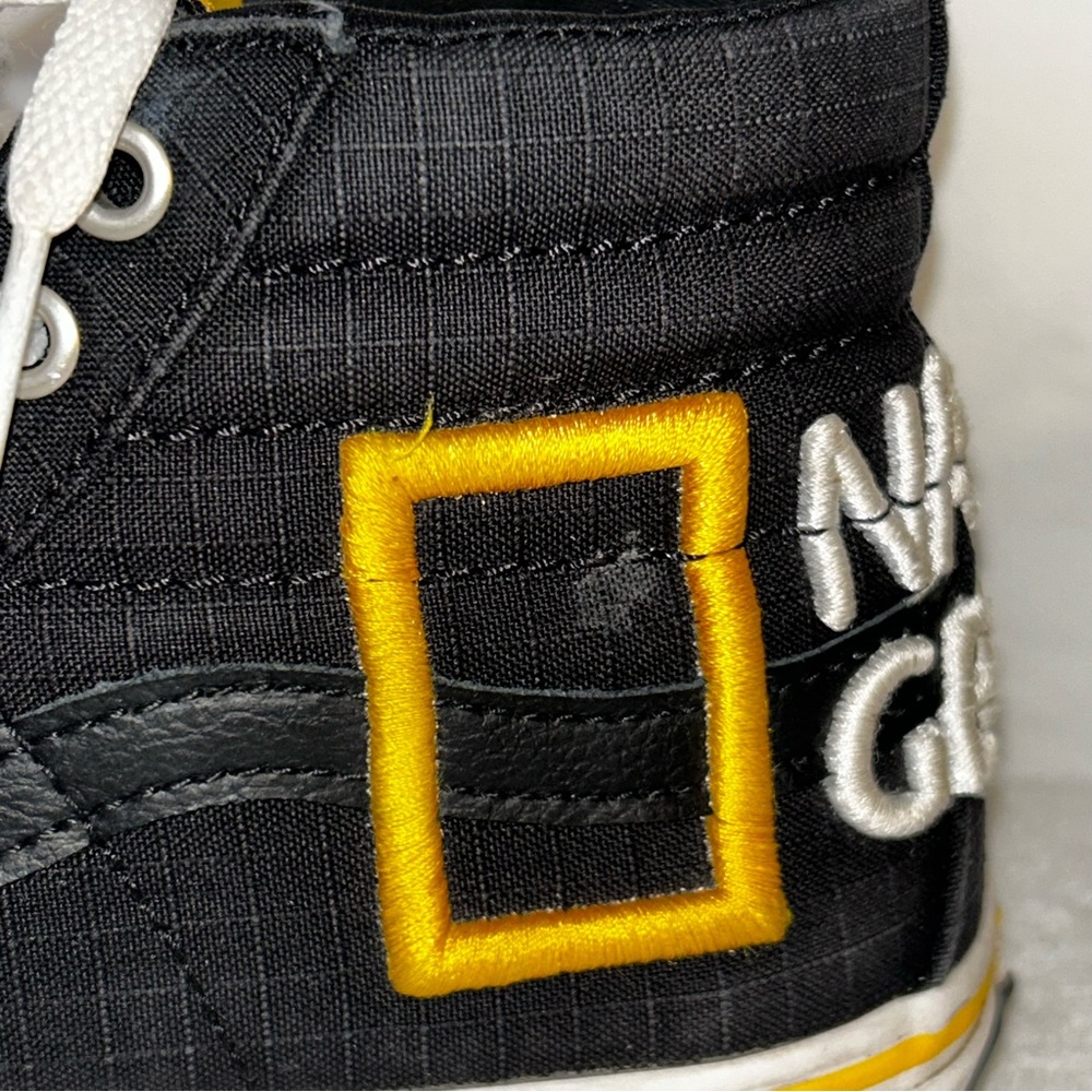 National Geographic x Vans Sk8-Hi - Unisex Men's 7/Women's 8.5 Black & Yellow - Picture 12 of 15